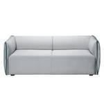 Sofa Grady II (3-Sitzer) Webstoff - Hellgrau / Türkis