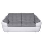 Sofa Gramat (2-Sitzer) Kunstleder/Strukturstoff - Weiß/Grau