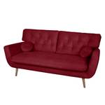 Sofa Greeley (3-Sitzer) Webstoff Kirschrot