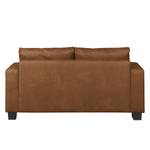 Canapé Greenwood (2 places) Aspect cuir vieilli - Microfibre Priya: Cognac