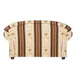 Sofa Henry II 2-Sitzer - Webstoff gestreift - Beige / Braun