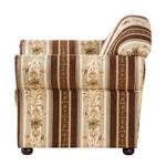 Canapé Henry II (2 places) Tissu - Motif à rayures - Beige / Marron