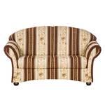 Canapé Henry II (2 places) Tissu - Motif à rayures - Beige / Marron