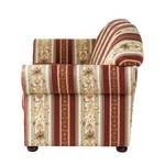 Canapé Henry (3 places) Tissu beige / bordeaux