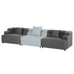 Sofa Hillier I (4-Sitzer) Webstoff Anthrazit / Hellgrau