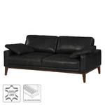 2-Sitzer Sofa HORLEY Echtleder Cerys: Schwarz