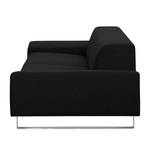 Sofa Kato (3-Sitzer) Webstoff Stoff Felia II: Schwarz