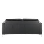 Sofa Lampone (3-Sitzer) Echtleder Schwarz - Schwarz