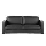 Sofa Lampone (3-Sitzer) Echtleder Schwarz - Schwarz