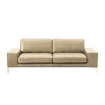 Sofa Lenox (3-Sitzer) Echtleder Ohne Kopfstütze - Taupe - Gedecktes Leder