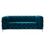 Sofa Leominster (2-Sitzer) Samt - Dunkelgrün - Marineblau