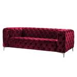 Sofa Leominster (3-Sitzer) Samt - Dunkelgrün - Bordeaux