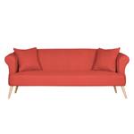 Sofa Lilou (3-Sitzer) Webstoff Rot