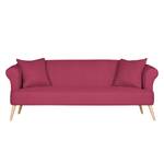 Sofa Lilou (3-Sitzer) Webstoff Weinrot