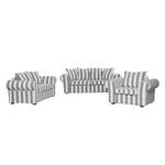 Sofa Colmar (2-Sitzer) Webstoff Grau gestreift - Grau