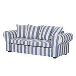 Sofa Colmar (3-Sitzer) Webstoff Blau gestreift - Blau