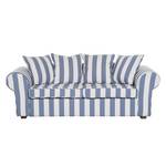 Sofa Colmar (3-Sitzer) Webstoff Blau gestreift - Blau