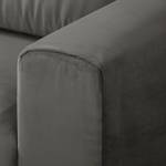 Sofa Lorcy (2-Sitzer) fluweel - Grijs