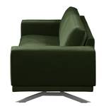 Sofa Lorcy (3-Sitzer) fluweel - Antiek groen