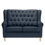 Bankstellen Luro 2-1-1 (2-zitsbank, fauteuil, fauteuil) - structuurstof - Geweven stof Inas: Donkerblauw