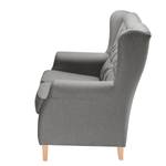 Bankstellen Luro 2-1-1 (2-zitsbank, fauteuil, fauteuil) - structuurstof - Geweven stof Inas: Platinakleurig