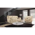 Fauteuil Luzzi beige echt leer