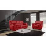 Sofa Luzzi (3-Sitzer) Echtleder Rot