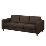 3-Sitzer Sofa MAISON Webstoff Inas: Braun - Ohne Schlaffunktion