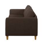 3-Sitzer Sofa MAISON Webstoff Inas: Braun - Ohne Schlaffunktion