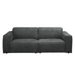 2-Sitzer Sofa LORALAI Echtleder Kena: Anthrazit