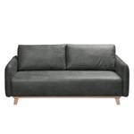 Sofa Mertyn (2,5-Sitzer) Antiklederlook Dunkelgrau