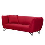 Canapé Michie (2,5 places) Microfibre - Rouge - Accoudoir réglable