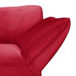 Canapé Michie (2,5 places) Microfibre - Rouge - Accoudoir réglable