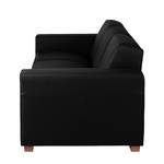 Sofa Midar (3-Sitzer) Echtleder Echtleder - Schwarz