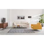 Sofa Momi (3-Sitzer) Webstoff Stoff Moretey: Cremeweiß