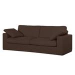 Sofa Moore (3-Sitzer) Webstoff Stoff Dara: Braun