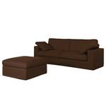 Sofa Moore (3-Sitzer) Webstoff Stoff Valura: Braun