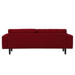 Sofa Navona (3-Sitzer) Echtleder Echtleder Neka: Rot - Schwarz