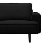 Sofa Navona (3-Sitzer) Echtleder Echtleder Neka: Schwarz - Schwarz