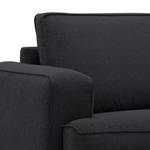 Sofa Navona (3-Sitzer) Webstoff Webstoff Saia: Anthrazit - Braun