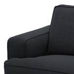 Sofa Navona (3-Sitzer) Webstoff Webstoff Saia: Anthrazit - Schwarz