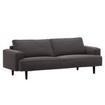 Sofa Navona (3-Sitzer) Webstoff Webstoff Anda II: Anthrazit - Schwarz