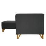 Sofa Ongar I (2-Sitzer) Webstoff Anthrazit - Mit Hocker