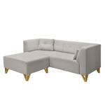 Sofa Ongar I (2-Sitzer) Webstoff Granit - Mit Hocker