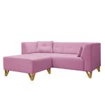 Sofa Ongar I (2-Sitzer) Webstoff Rosa - Mit Hocker