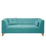 Sofa Ongar I (2-Sitzer) Webstoff Petrol - Ohne Hocker