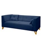 Sofa Ongar II (2-Sitzer) Webstoff Marineblau - Mit Hocker