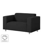 Sofa Oslo (2-Sitzer) Baumwollstoff Schwarz