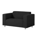 Sofa Oslo (2-Sitzer) Baumwollstoff Schwarz