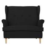 Sofa Piha (2-Sitzer) Flachgewebe Schwarz